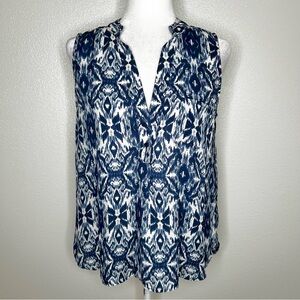 Collective Concepts Stitch Fix Womens Blue Patterned Sleeveless Top Size MP